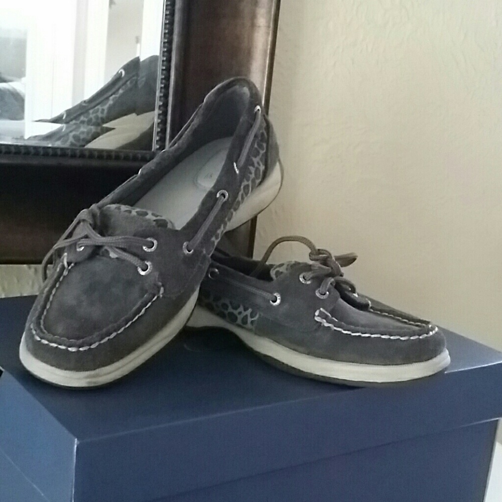 Sperry brown/leopard loafers